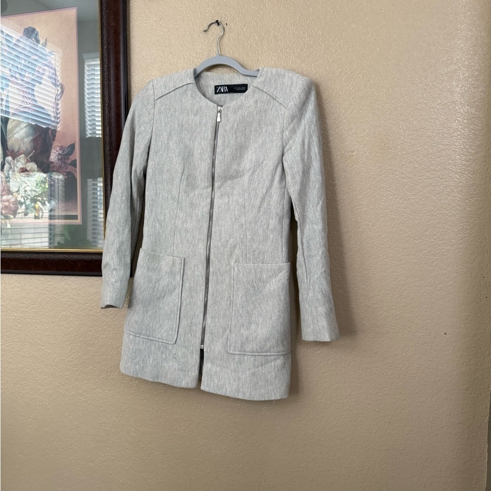 Zara Gray Jacket Size Small - Picture 2 of 4